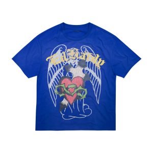 Sacred Heart Boxy Tee - Vintage Cobalt