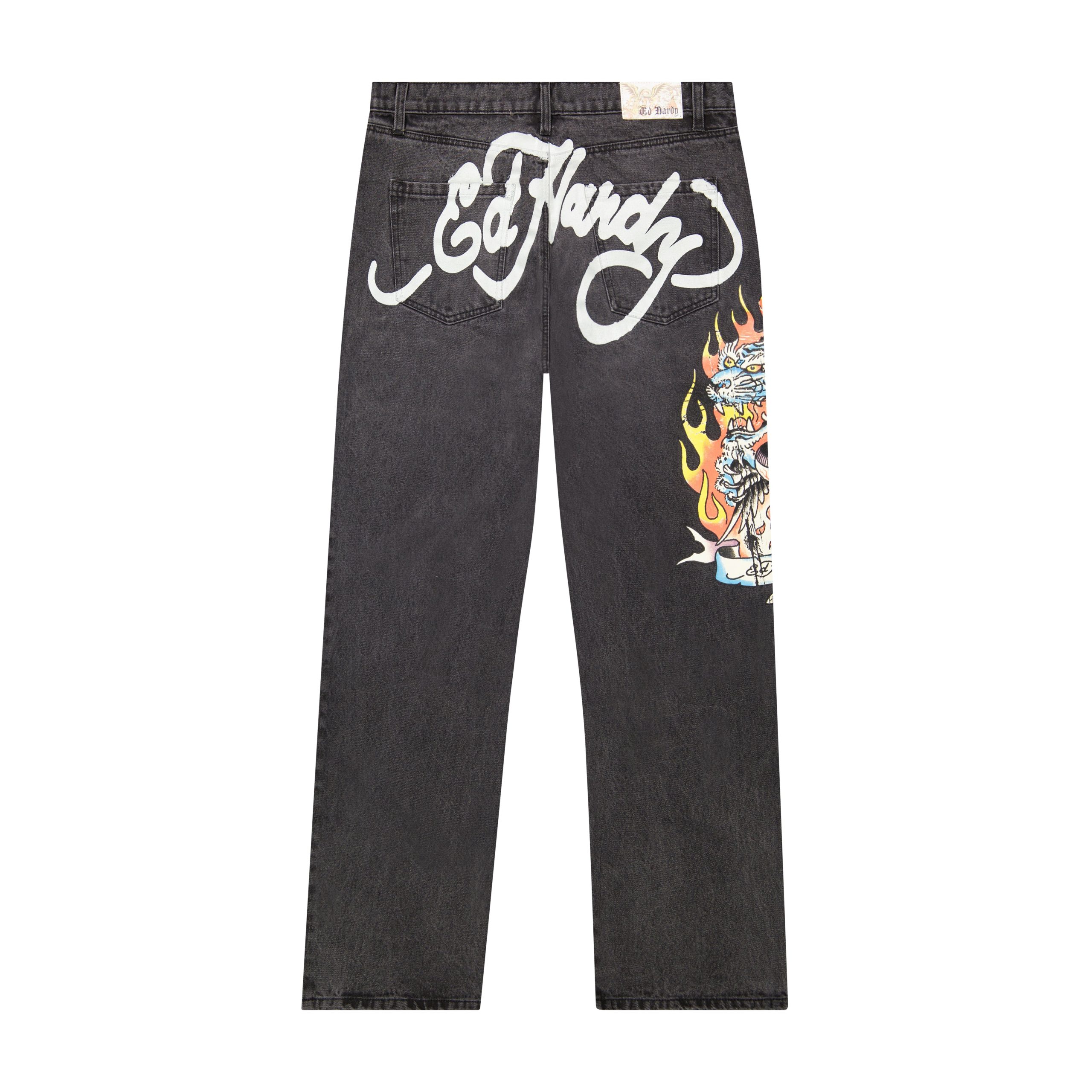 Tiger Flame Loose Fit Jeans - Image 2